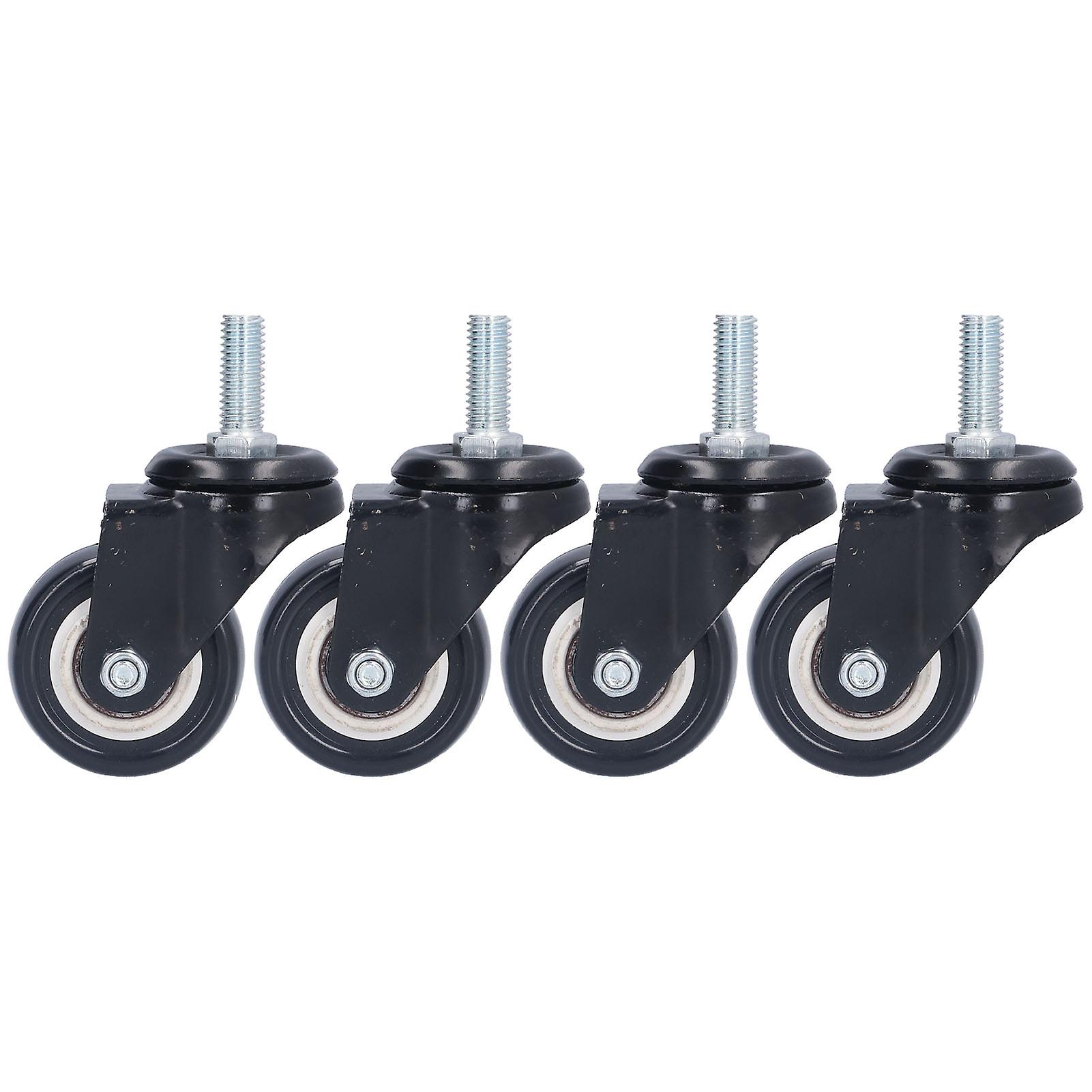 4 Pcs Stem Casters Sturdy Durable Heavy Duty Stable Industrial Wheels For Shelf Machinery Equipmentno Brakes