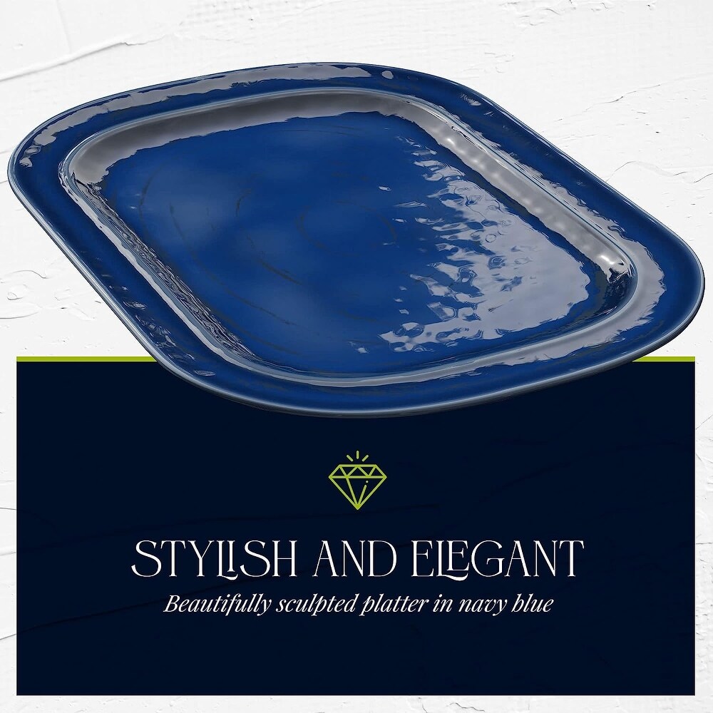 Fifth Avenue Melamine Serving Platter Break and Chip Resistant