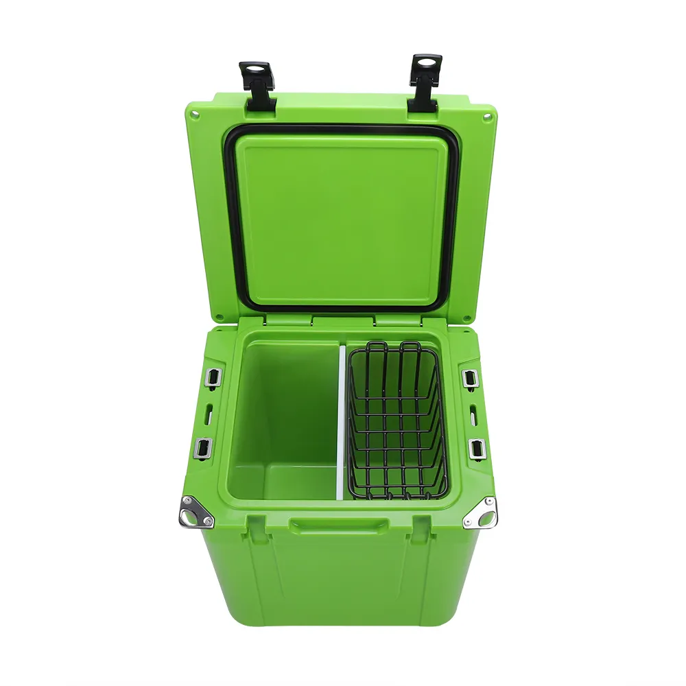 Portable plastic rotomolded wholesale small hiking fishing camping hard cooler box with custom logo printing