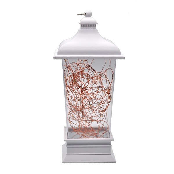 Acrylic Lantern with Copper Wire Fairy Lights，Christmas Decorative Light