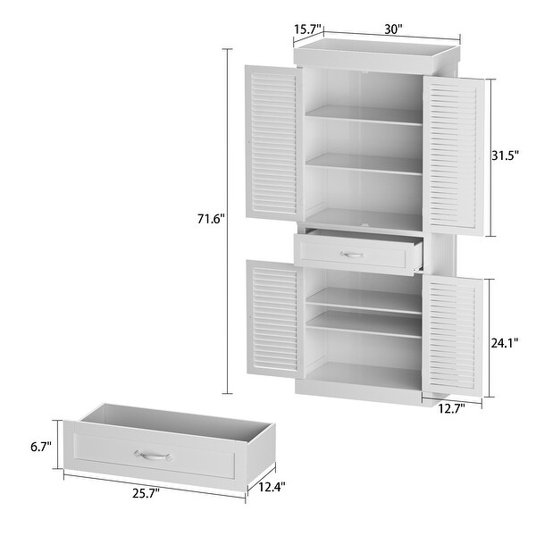 Timehcee 30Shoe Cabinet Storage Cabinet Doors Wooden Floor Cabinet - - 36612661