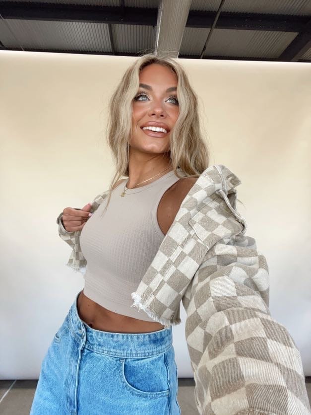 Waffle Crop Tank