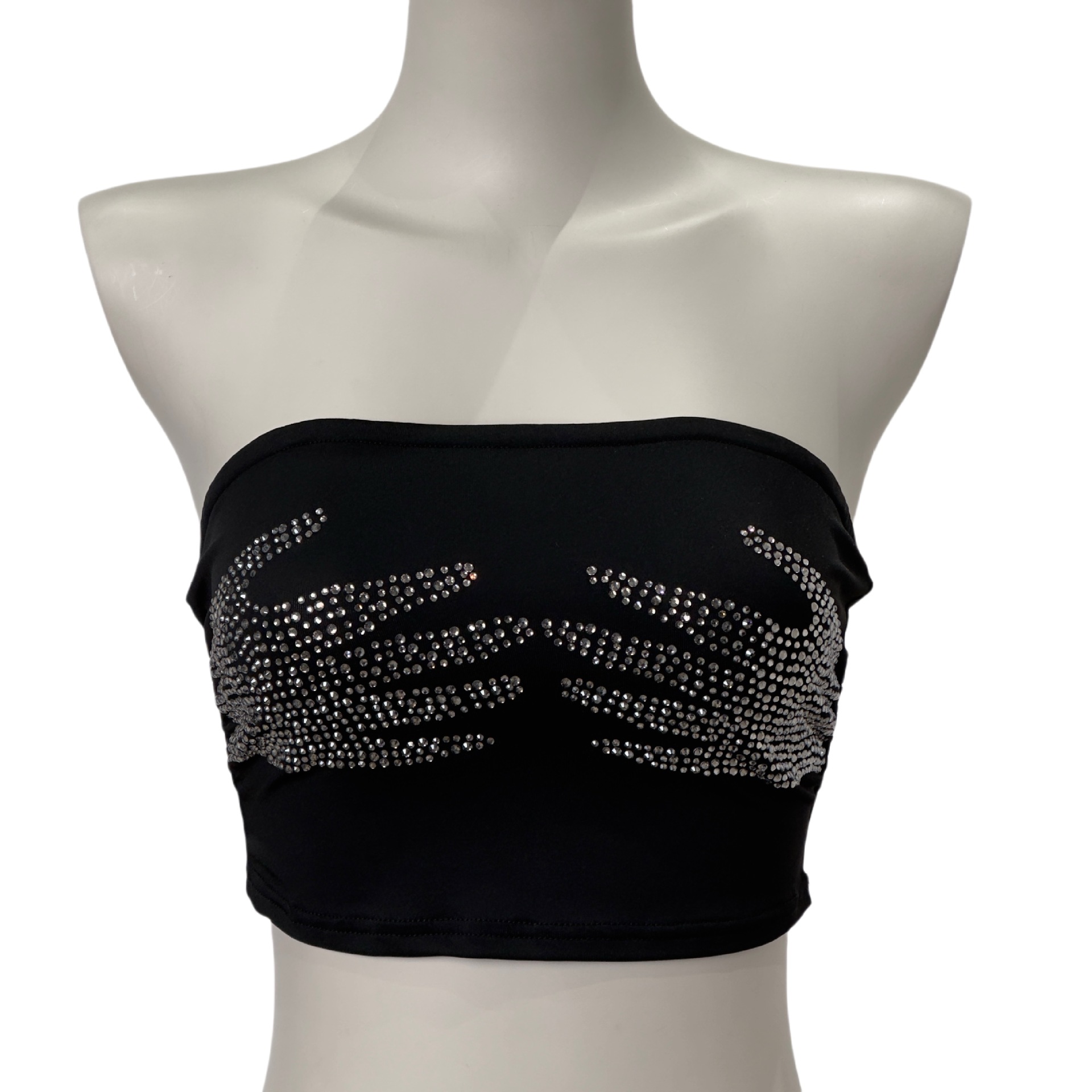 Butterfly palm hot diamond tube top sexy wrap chest ultra-short small vest for women