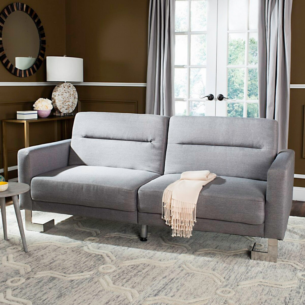 Bree Foldable Sofa Bed Grey   Contemporary   Loveseats   by AED Luxury Home Decor  Houzz