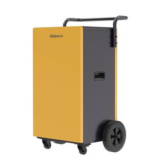 Shinco 200 pt. 8000 sq.ft. Bucketless Commercial Dehumidifier in Yellow with Pump 24 H Timer JSXKRY23061901