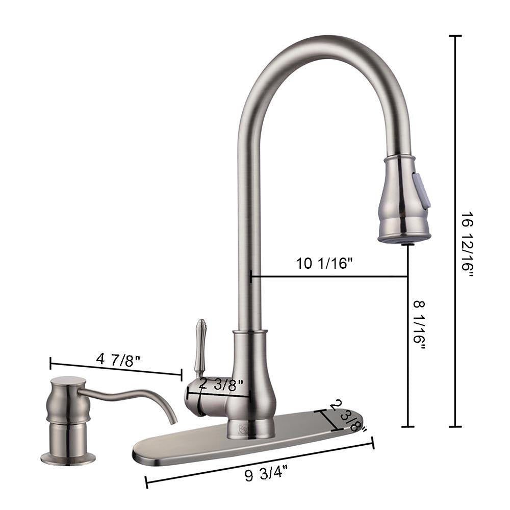 Aquaterior Pull-down Kitchen Bar Faucet Single-handle Finish Color Opt