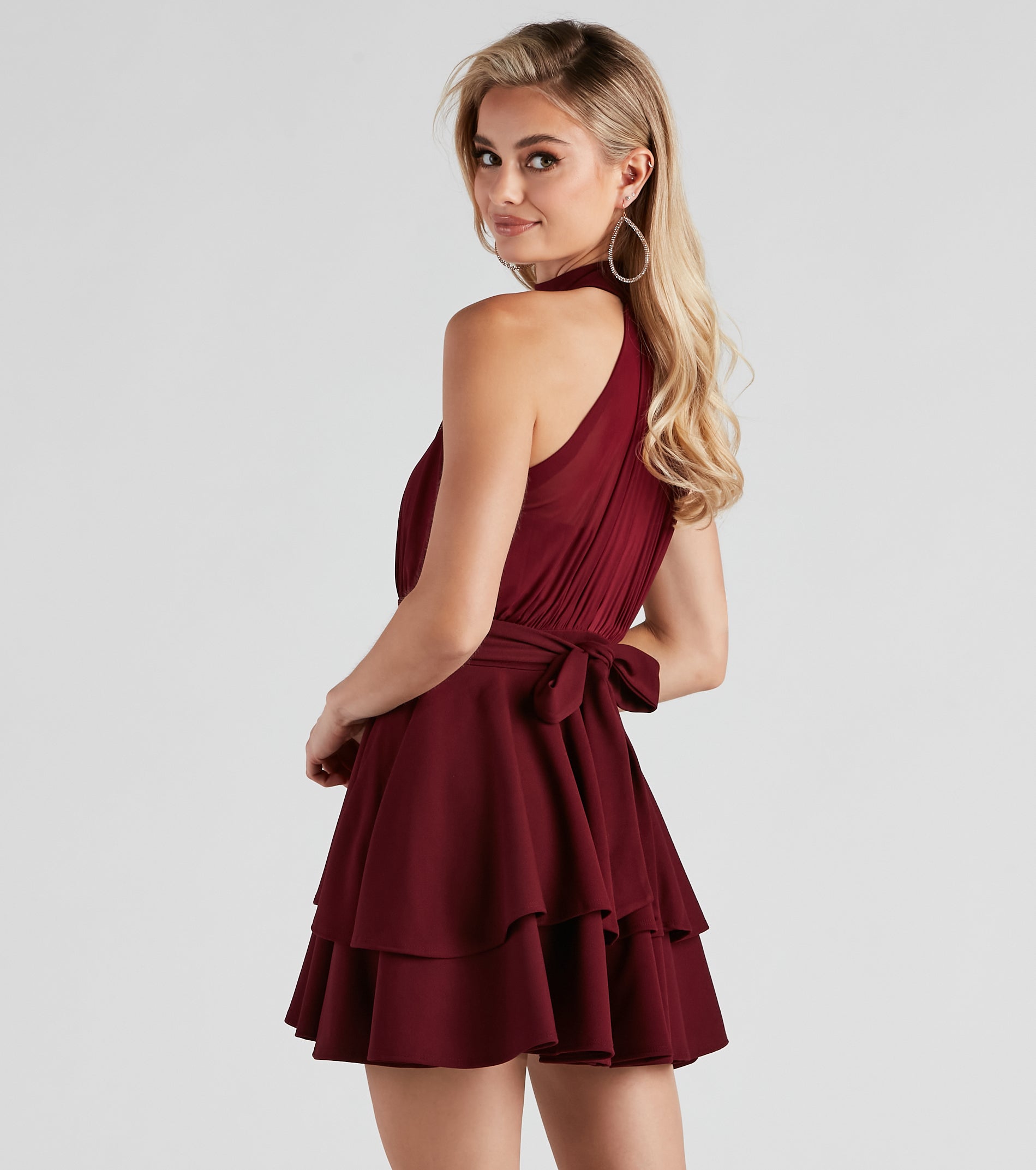 Sheer Appeal Sleeveless Skater Dress