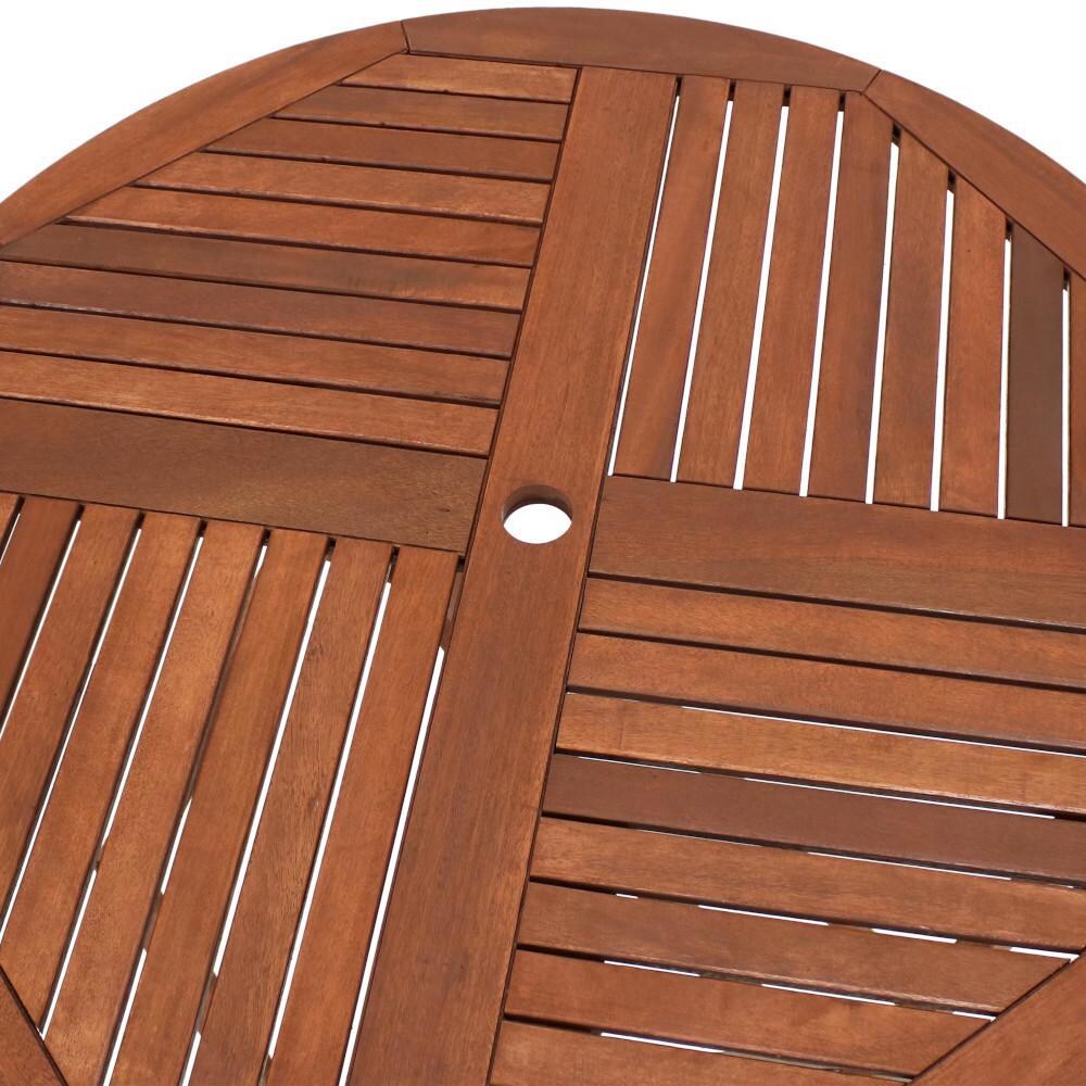 Ultimate Patio 35 1/2-Inch Meranti Wood Folding Round Table