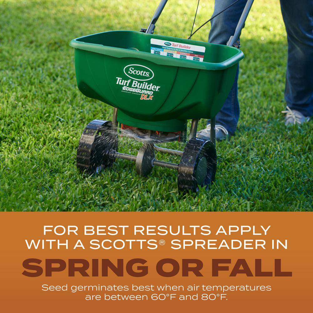 Scotts Turf Builder 2.4 lbs. Grass Seed High Traffic Mix with Fertilizer and Soil Improver Self-Repairs 18044