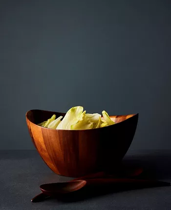 Nambandeacute; Nambe Harmony 3 Piece Wood Salad Bowl and Servers Set