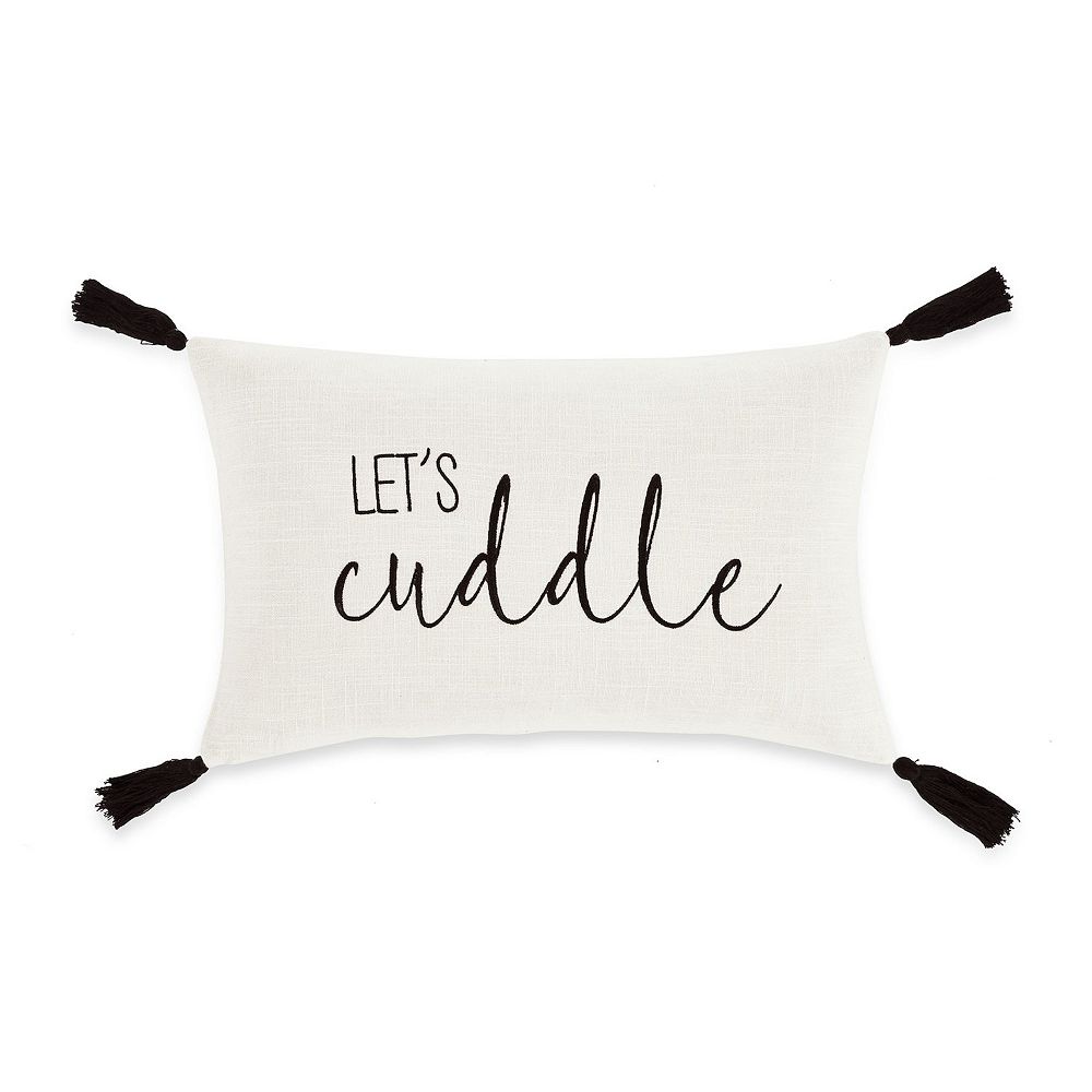 Lush Decor Let's Cuddle Script Decorative Throw Pillow Cover