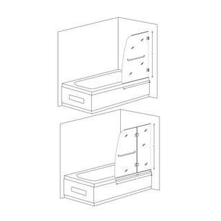 ANZZI 5 ft. Acrylic Left Drain Rectangle Tub in White with 48 in. W x 58 in. H Frameless Hinged Tub Door in Chrome SD1101CH-3060L