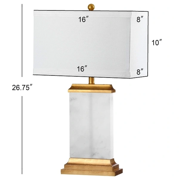 SAFAVIEH Lighting 26-inch Susannah Alabaster LED Table Lamp - 15