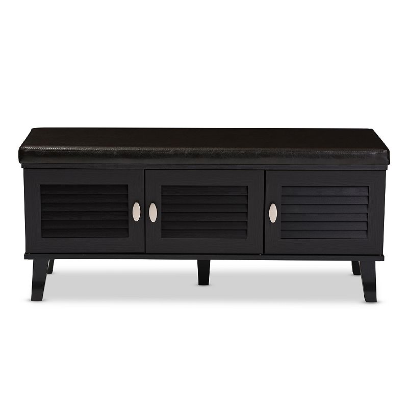 Baxton Studio Sheffield 3-Door Storage Bench