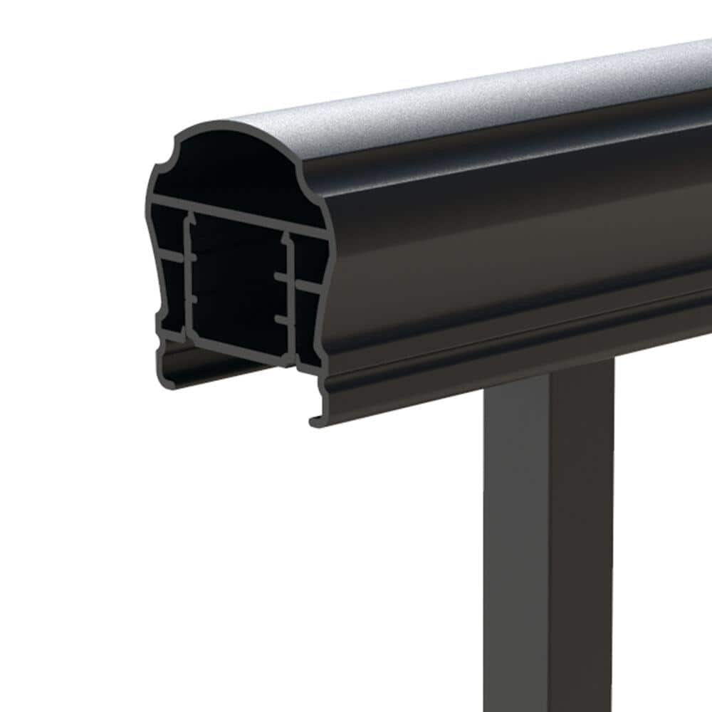 Barrette Outdoor Living VersaRail Cambridge 6 ft. x 36 in. Matte Black Aluminum Decorative Rail Stair Kit 73043653