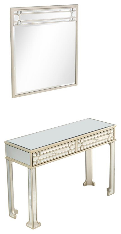 Camden Isle Aubrey Wall Mirror and Console   Contemporary   Console Tables   by BisonOffice  Houzz