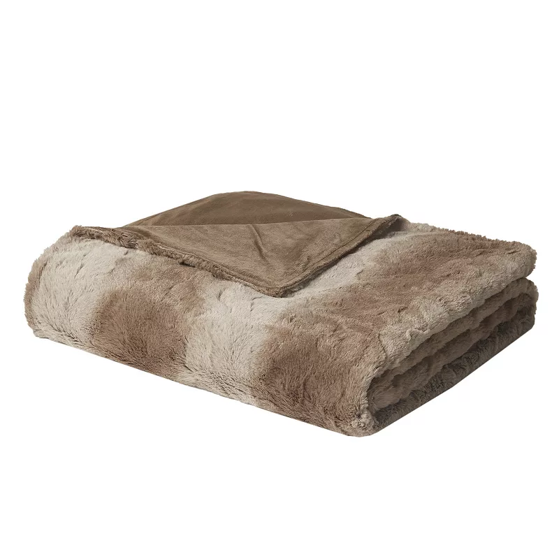 Beautyrest Marselle Weighted Faux Fur Throw Blanket