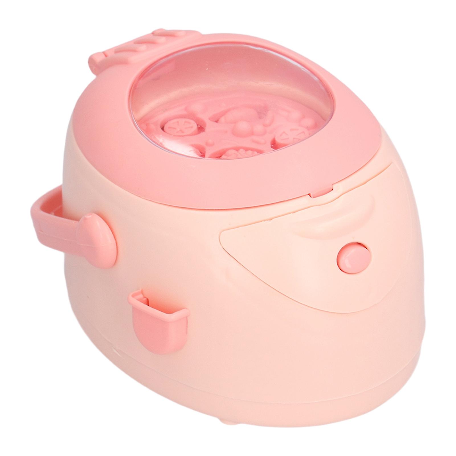 Mini Rice Cooker Oven Toy Kitchen Pretended Play Miniature Furniture Model For Kids Above 3 Years Oldpink