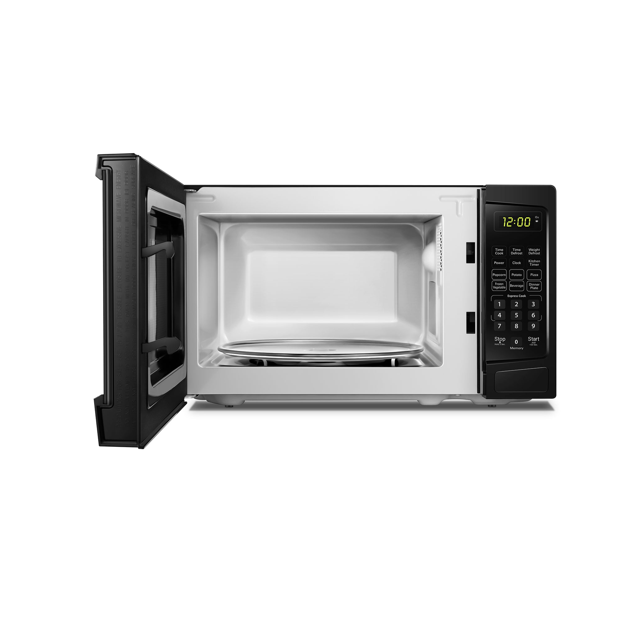 Danby DBMW0720BBB 700 Watts 0.7 Cu.Ft. Countertop Microwave with Push Button Door|10 Power Levels, 6 Cooking Programs|Auto Defrost and Child Lock