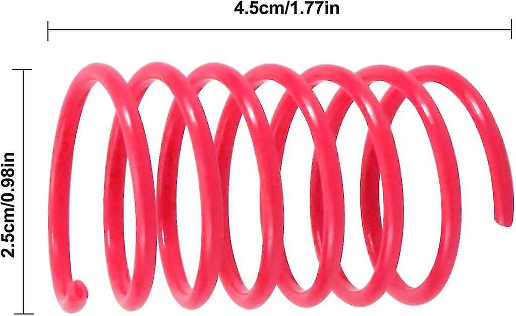 12 Pieces Colorful Spring Cat Toy， Interactive Plastic Spiral Springs Toy