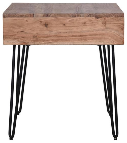 2085 3  Solid Acacia End Table   Midcentury   Side Tables And End Tables   by Kolibri Decor  Houzz