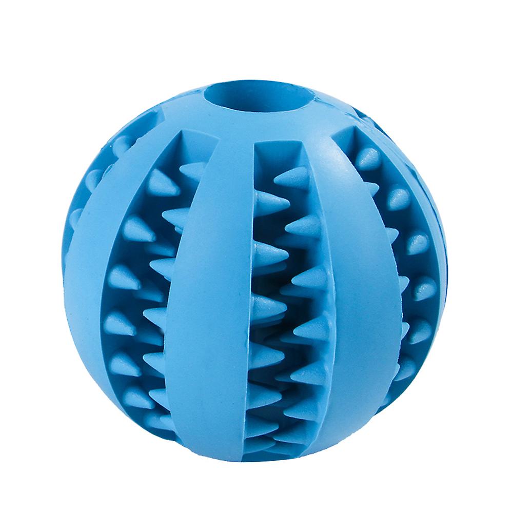 Dog Toy Ball Durable Mint-scented Chew Ball Toys Pet Food Dispensing Treat Ball Educational Food Feeding Ball For Puppy Cats Blue S