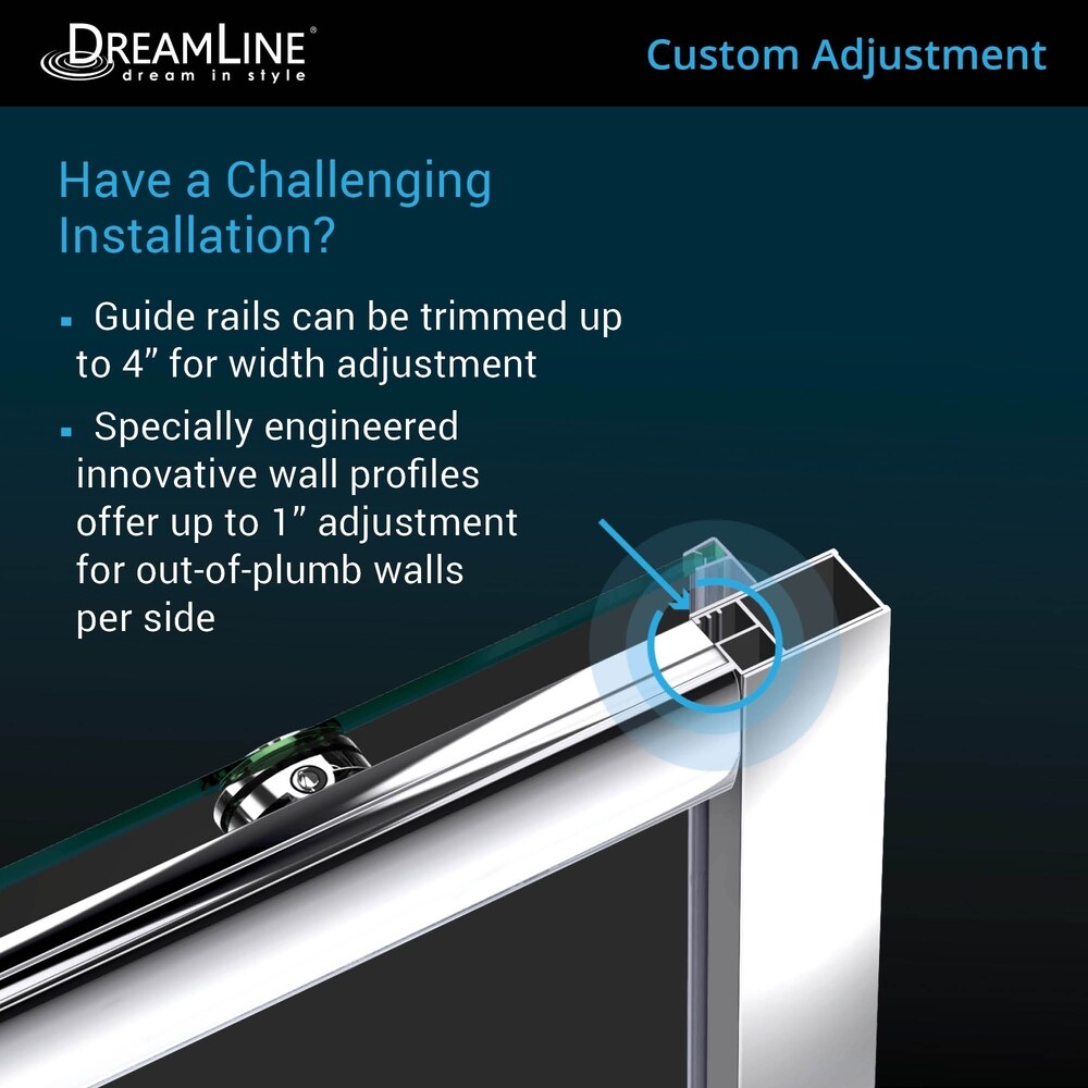 DreamLine Infinity Z 32 in. D x 60 in. W x 76 3/4 in. H Sliding Shower Door  Shower Base and Backwall Kit  Frosted Glass