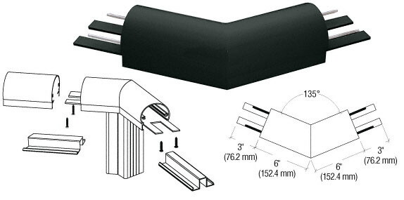 CRL 300 Series Top Cap 135  176 Corner