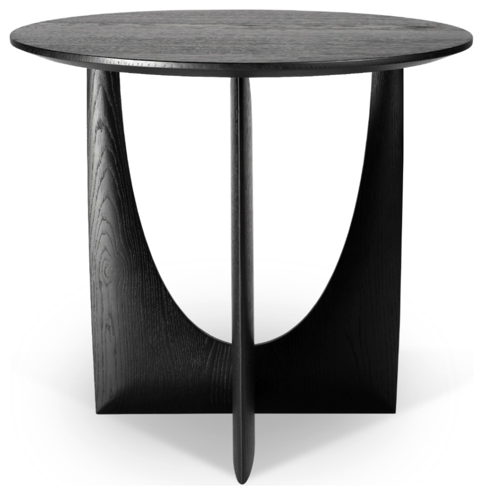 Modern Varnished Side Table  Ethnicraft Geometric   Transitional   Side Tables And End Tables   by Oroa   Distinctive Furniture  Houzz