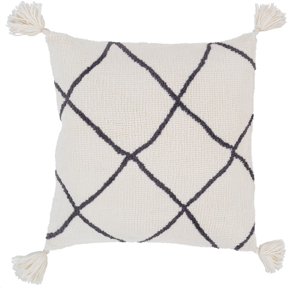 Pulvinar Cream Bohemian Tassel Pillow