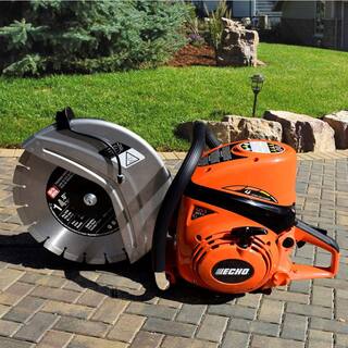 ECHO 14 in. 73.5 cc 2-Stroke Gas Concrete Masonry Pro Cut-Off Saw with Decompression Valve and Abrasive Blade and Water Valve CSG-7410-14