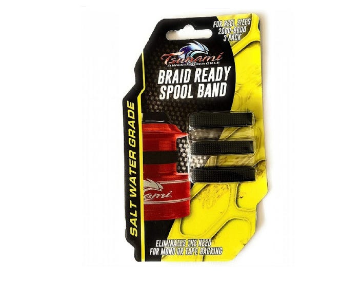 Tsunami Braid Ready Rubber Spool Band Small， 3 Pack - TS-RBRSPOOLSML