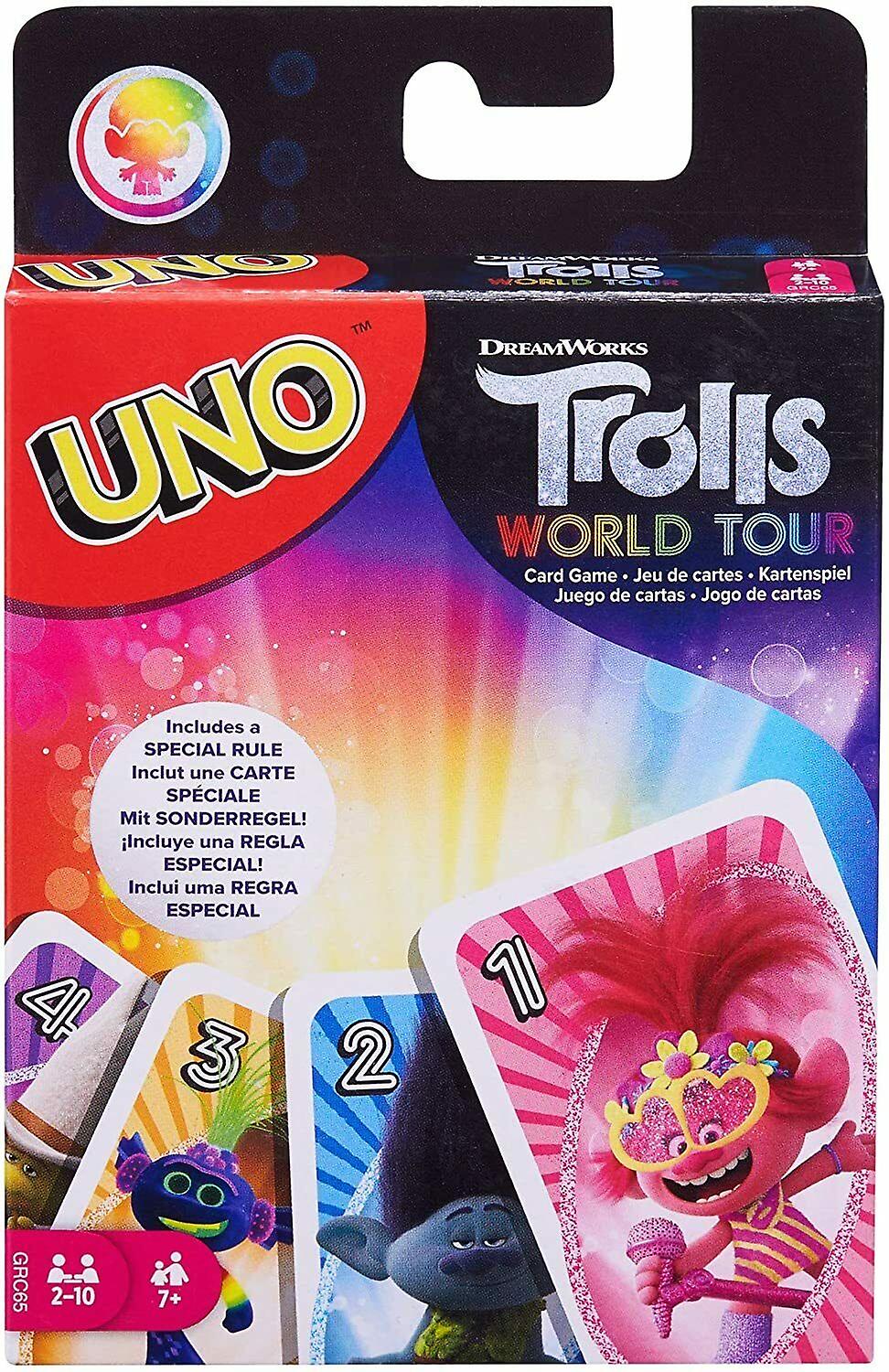 Uno trolls world tour edition family fun classic card game