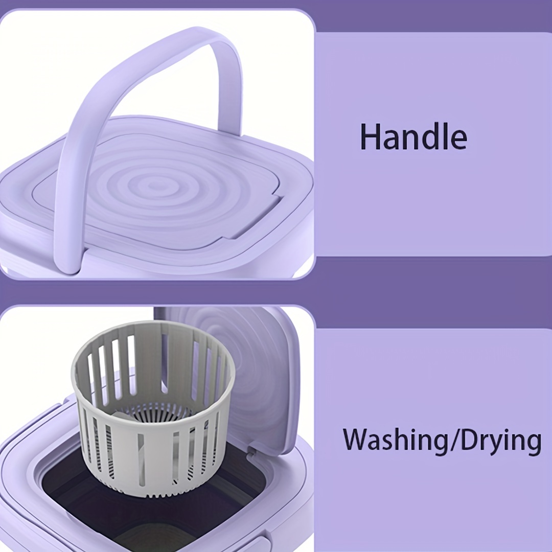 Mini Washing Machine, Automatic Portable Washer Machine For Underwear Baby Clothes, Handheld Easy Storage