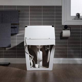 WOODBRIDGE Venezia Intelligent 1.28 GPF Elongated Toilet in White with ADA Height Auto Flush Auto Open and Auto Close HB0960S