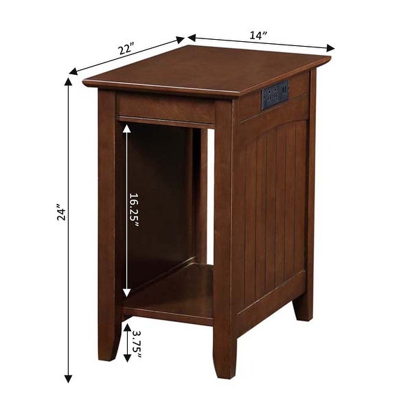 Copper Grove Addison End Table with Charging Station