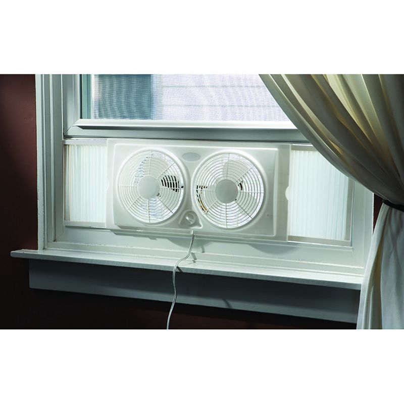 Optimus F-5280 Powerful 2 Speed Versatile 7 Inch Cool Air Home Twin Window Fan