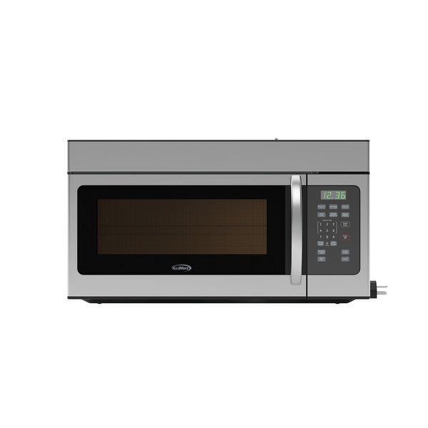 1.6 Cu. Ft. Stainless Steel Over the Range Microwave Oven with Lamp and Recirculation Vent Hood Function - 1.6 cu ft