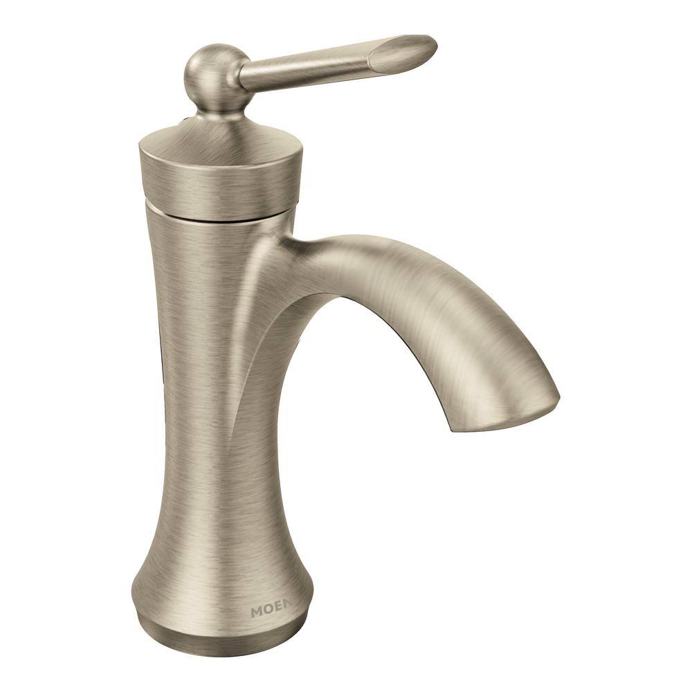 MOEN Wynford Single Hole Single-Handle High-Arc Bathroom Faucet in Brushed Nickel 4500BN