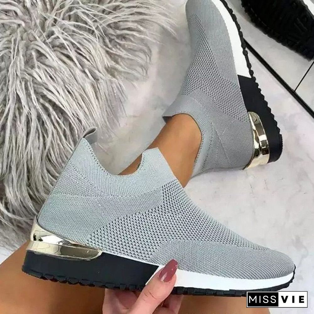 Woman Shoes Trendy Mesh Platform Sneakers Socks Shoes Tenis Breathable Socofy Casual Sports Shoes Women Flats Zapatos Mujer