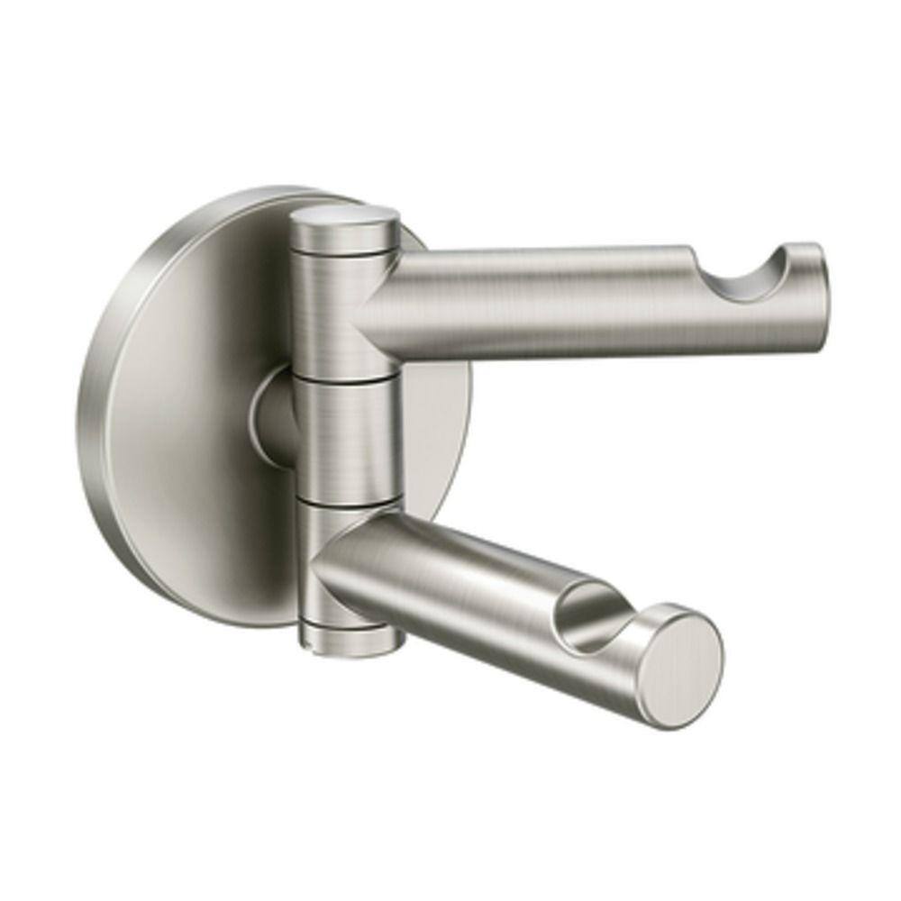 MOEN Align Swivel Double Robe Hook in Brushed Nickel YB0402BN