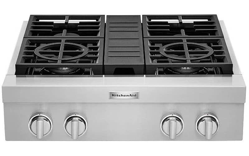 KitchenAid 30 Stainless Steel 4-Burner Commercial-Style Gas Rangetop