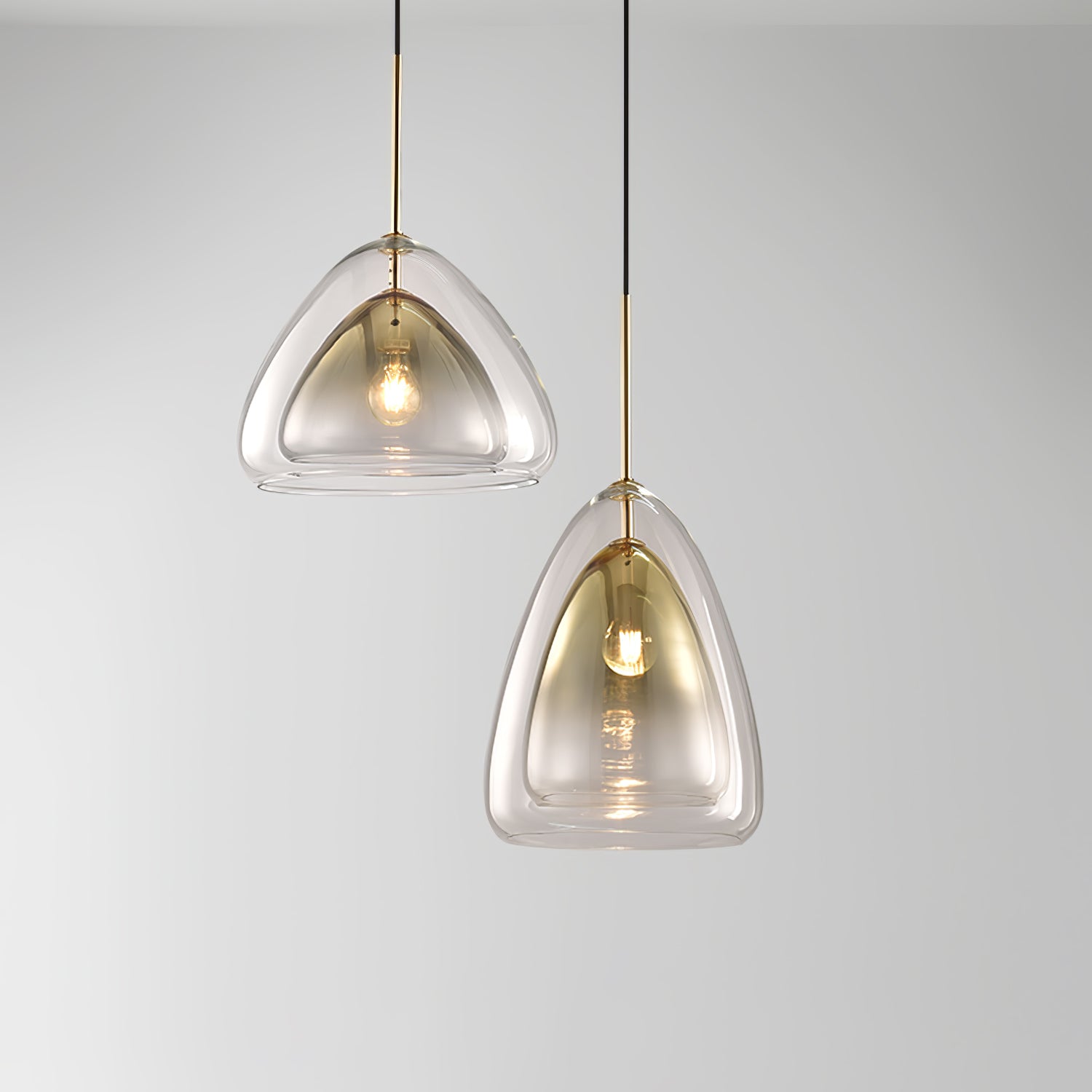 Futuristische Glass Pendant Light