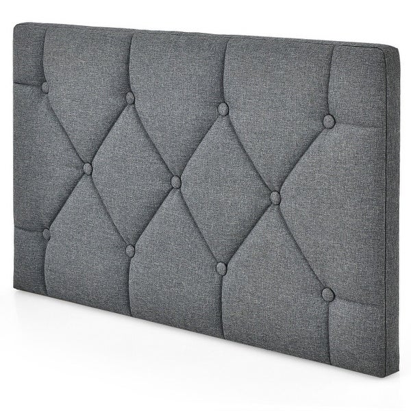 Linen Fabric Wall-mounted Upholstered Headboard - - 36292946