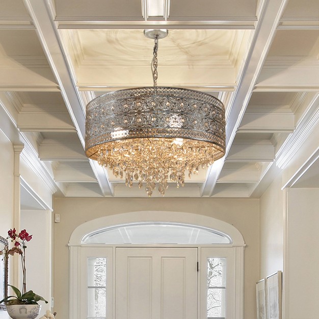 Brielle Crystal Chandelier Polished Nickel River Of Goods