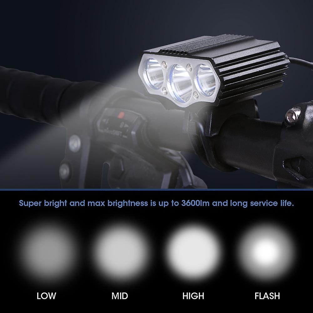 3600lm Usb Led Bike Bicycle Headlight Front Lamp For Outdoor Night Riding Cycling