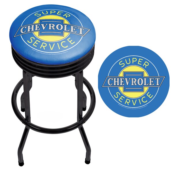 Chevrolet Black Ribbed Bar Stool - Super Service