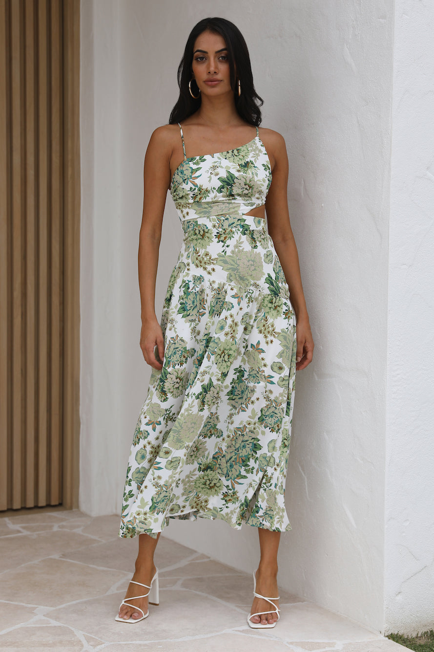 Step Step Maxi Dress Green