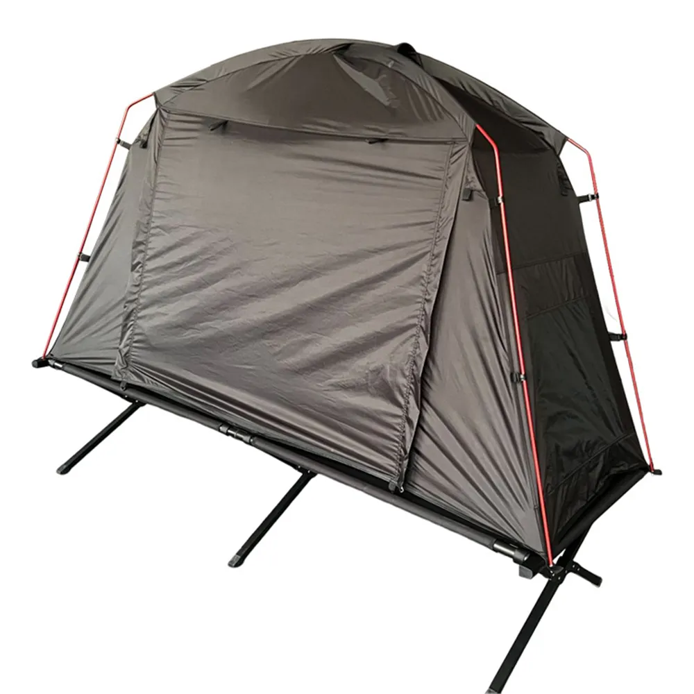 Oem Customized Outdoor Portable Hiking Waterproof And Moisture Proof 1 Person Elevated Tents Foldable Camping Bed Tent