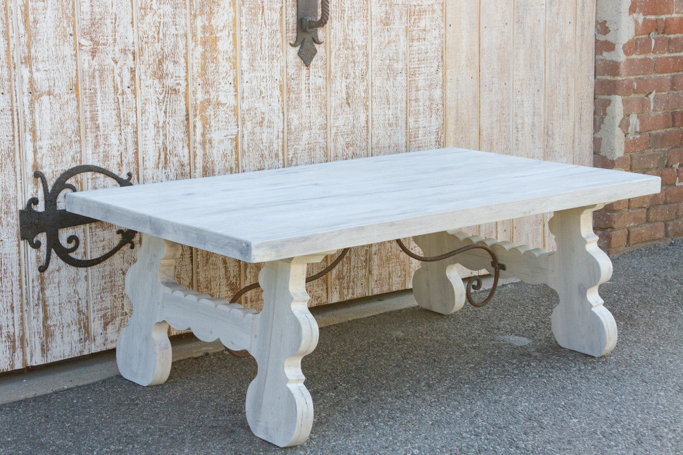 Bleached White Spanish Tavernera Coffee Table   French Country   Coffee Tables   by De cor  Houzz